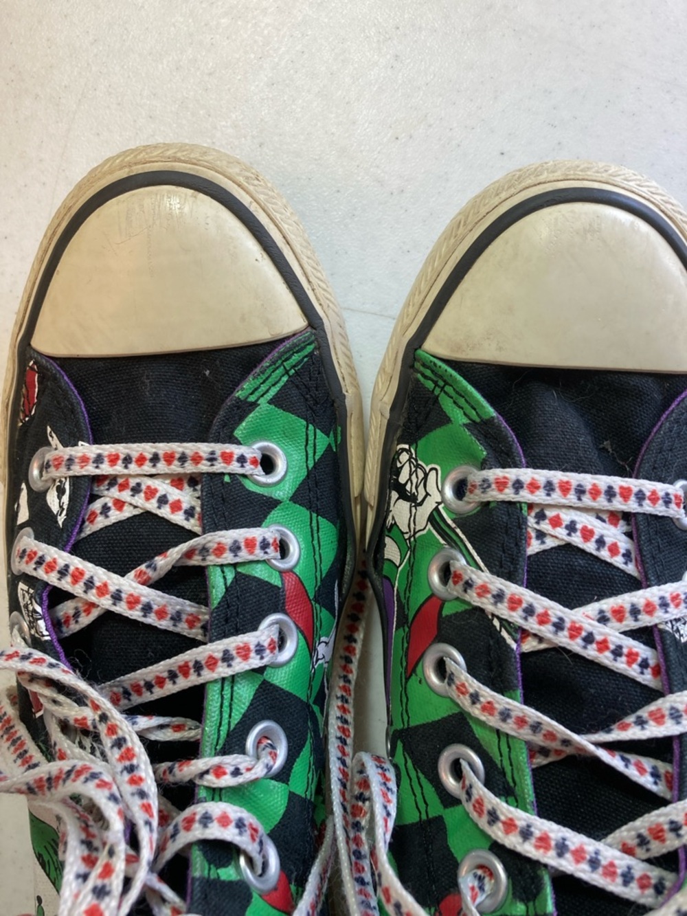 VTG Converse Joker Graphic High Top Sneakers - Green/Purple/Black/White - Picture 6 of 10